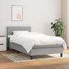 3140177 vidaXL Divan Bed and Mattress Light Grey 90x190 Cm Fabric