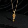 Light Luxury Hot Air Balloon Clavicle Chain Heavy Craft 3D Full Diamond Color Zircon Fashion Pendant Necklace For Women