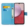 For Samsung Galaxy A35 5G Leather Case with Strap and Card Holder Pattern Printing Phone Stand Cover