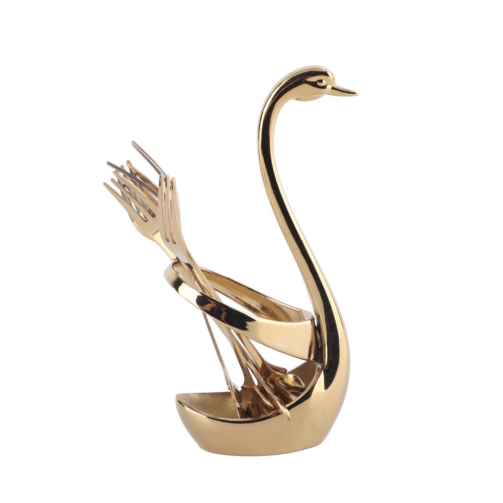 Tableware   Zinc Alloy Fruit Dessert Tasting Forks Spoon with   Base for Home Kitchen