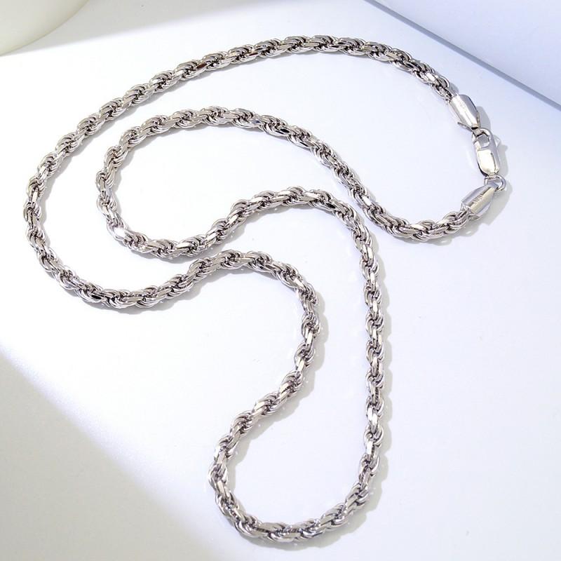 Twist Chain Necklace DIY Pendant Women Men Fashion Jewelry