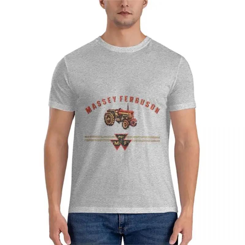 Massey Ferguson Tractors Essential T-Shirt Black T-shirts for Men Short Sleeve Tee T-shirts for Men Cotton