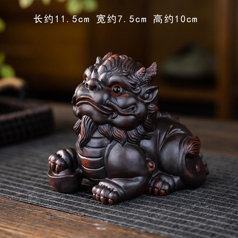 Набор богатства фиолетовый песок Pixiu Kung Fu Чайный сервиз Аксессуары Украшение чайного стола Чайный питомец