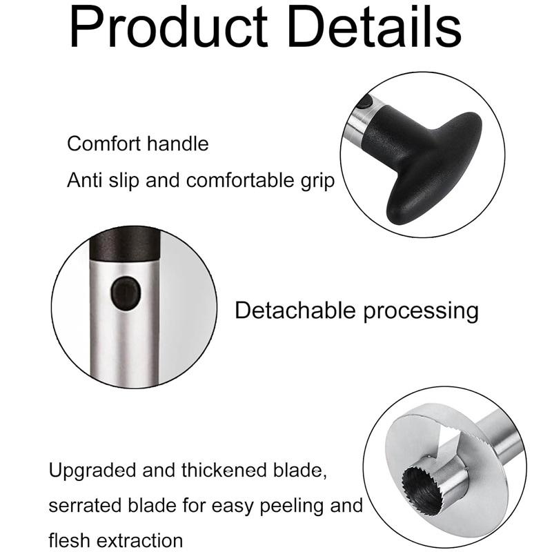 Portable Pineapple Peeler and Corer, Stainless Steel Pineapple Cutter Slicer, Kitchen Tools