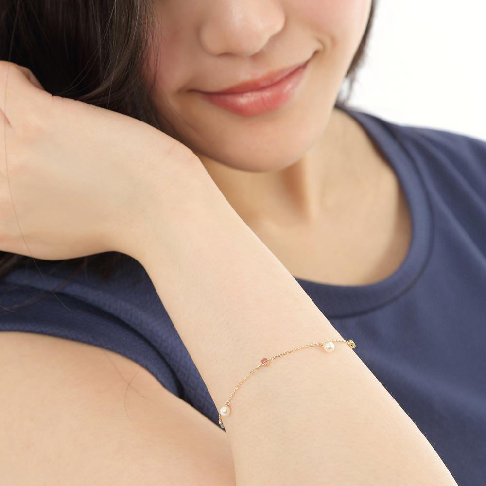 Браслет с жемчугом принцессы Браслет с жемчугом K10 [Лунная этикетка] Женский [Подарочная упаковка]