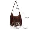 Tassel Design Women's Hobo Bag Fashion Trend Handbag Suede Shoulder Crossbody Shopping Tote Vintage Commuter Bags