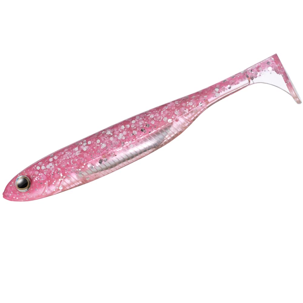 Fish Arrow Flash J Shad Plus SW Glow 4-inch #117 Pink/Silver