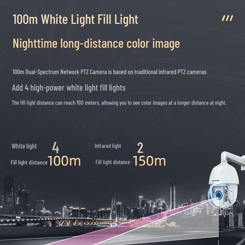 HIKVISION DS-2DC6425DW-DE 4MP Dual-Light PoE PTZ Camera CN plug (adapter included)