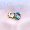 Stainless Steel Punk Spike Earrings with Color-Retaining Finish