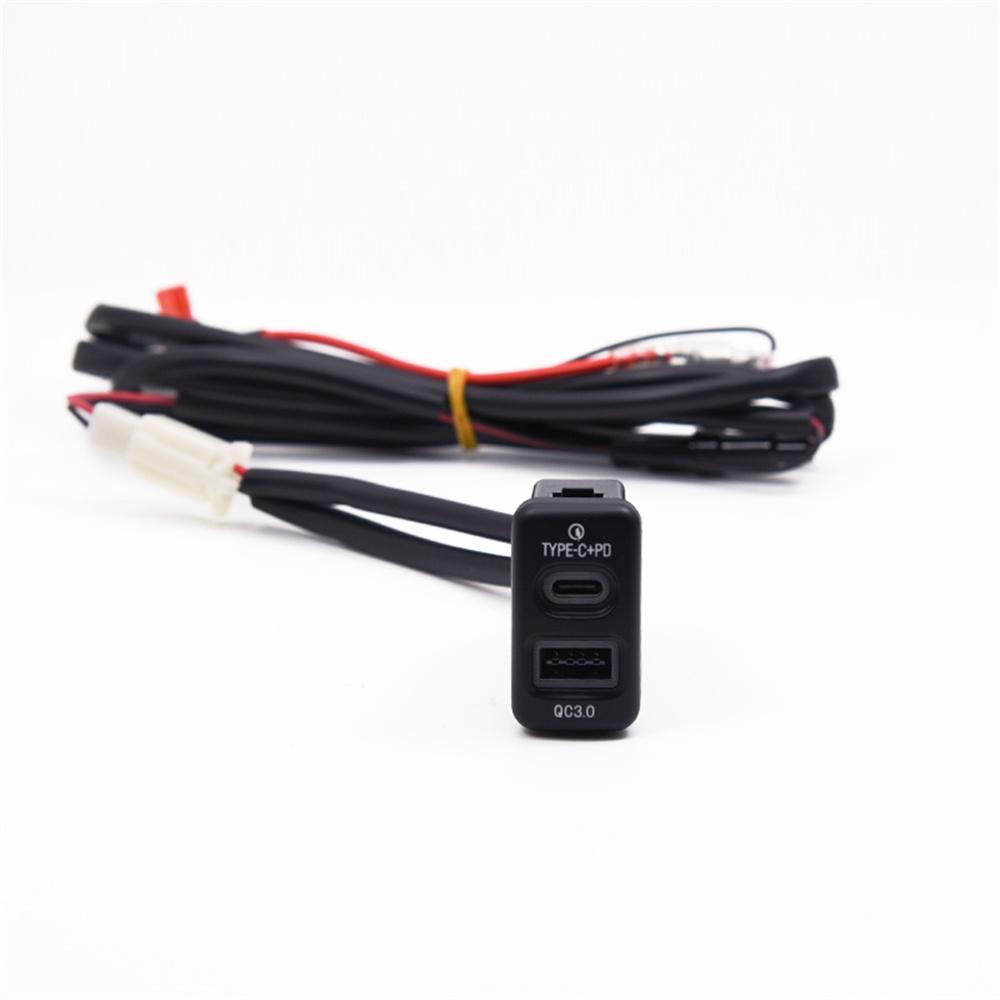 18W Car Charger Type-C+Qc3.0 Fast Charging For Toyota Tacoma Fj Cruiser Hilux