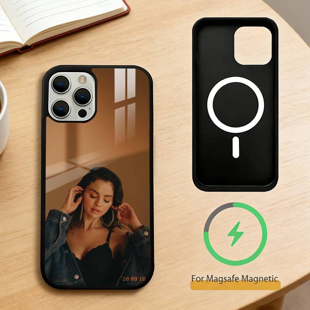Чехол для телефона Singer S-Selena G-Gomez для iPhone 17,16,15,14,13,Pro,Max,Plus, Магнитный для беспроводной зарядки Magsafe