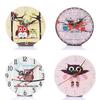Очаровательные настенные часы с мультяшным изображением совы, белки и дерева для дома, детской комнаты, декора