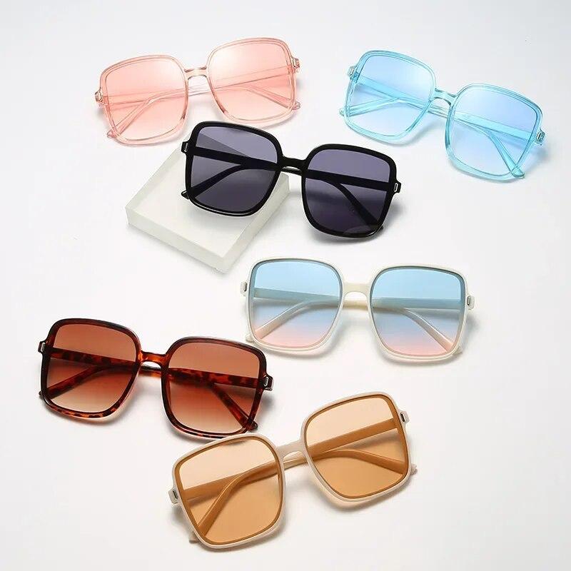 Fashion Design Women's Sunglasses Luxury Ocean Lens Sun Glasses Unisex Travel Outdoor UV400 Eyewear New Square Frame Shades
