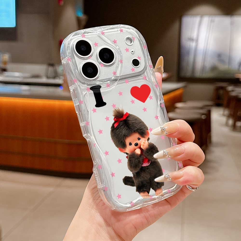 Ins Cute M-Monchhichis Phone Case For Samsung Galaxy A17 M16 A56 A36 A26 A16 A06 A35 A15 A54 A34 A24 A14 A04 A13 A73 A53 4G 5G