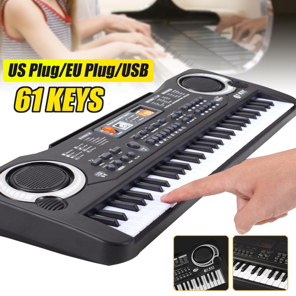 61 Keys Piano Digital Electronic Organ Keyboard Pianos Musical Instruments Electric Piano with Microphone for Children