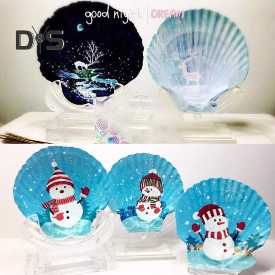 10Pcs Natural Scallop Shells DIY Crafts Theme Party Decor Bright White Seashells Jewelry Christmas Decoration