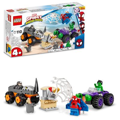 LEGO Marvel Spidey и удивительные друзья Халк и носорог грузовик танк 10782 игрушечный блок подарок супергерой американские комиксы транспорт транспорт герой сэнтай