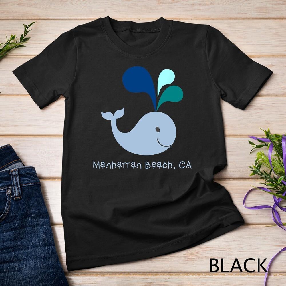 Manhattan Beach CA Cute California Whale Lover Cartoon Unisex T-shirt