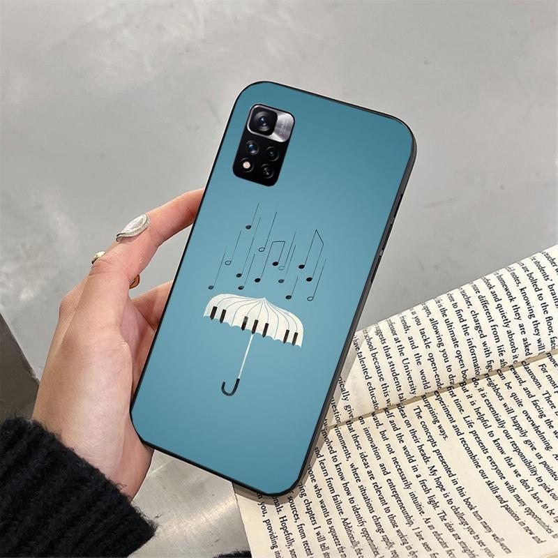 Чехол для телефона для Xiaomi Redmi note 13 12 Pro 11S 11 10 Pro 10S 12S Redmi 10 10C 9C 13C Музыкальная клавиатура пианино Чехол