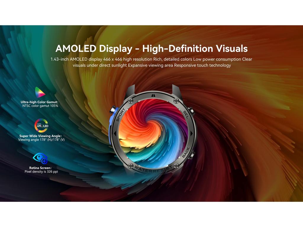 Умные часы DM52: Водонепроницаемость IP68, Звонки по Bluetooth, GPS-трекер для спорта, Подходит для плавания