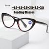 Cat Eye Reading Glasses For Women Pink Anti Blue Light Eyeglasses Presbyopia Glasses Hyperopia Optical Lenses For Read +1.0+1.5