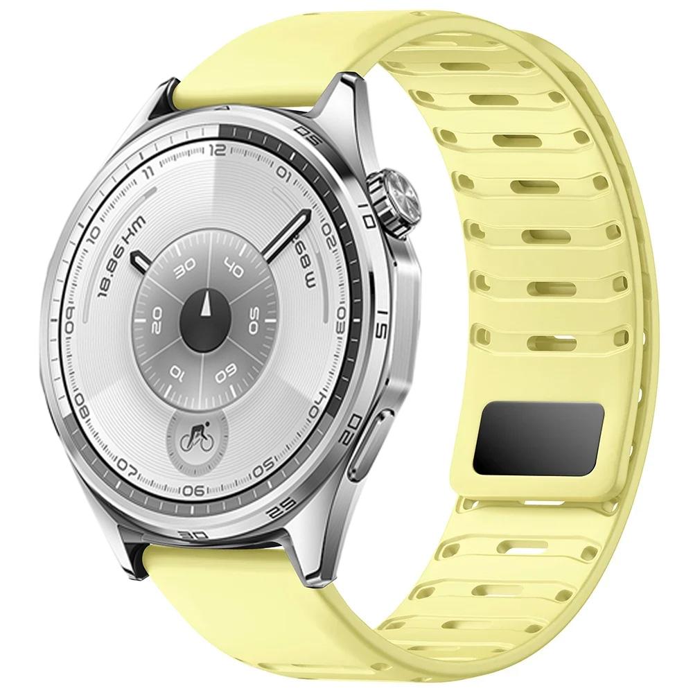 22-миллиметровый силиконовый ремешок для Huawei Watch 5 4 3 46 мм GT6/5/3/2 Pro GT6/5/4/3 46 мм Спортивный регулируемый браслет с магнитной застежкой