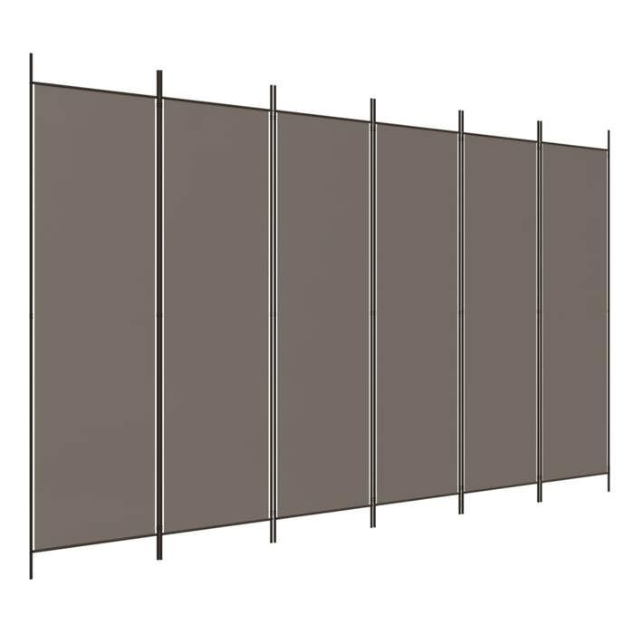 VidaXL Room Divider 6 Panels Folding Room Separator Privacy Screen Partition Living Room Decoration 350208