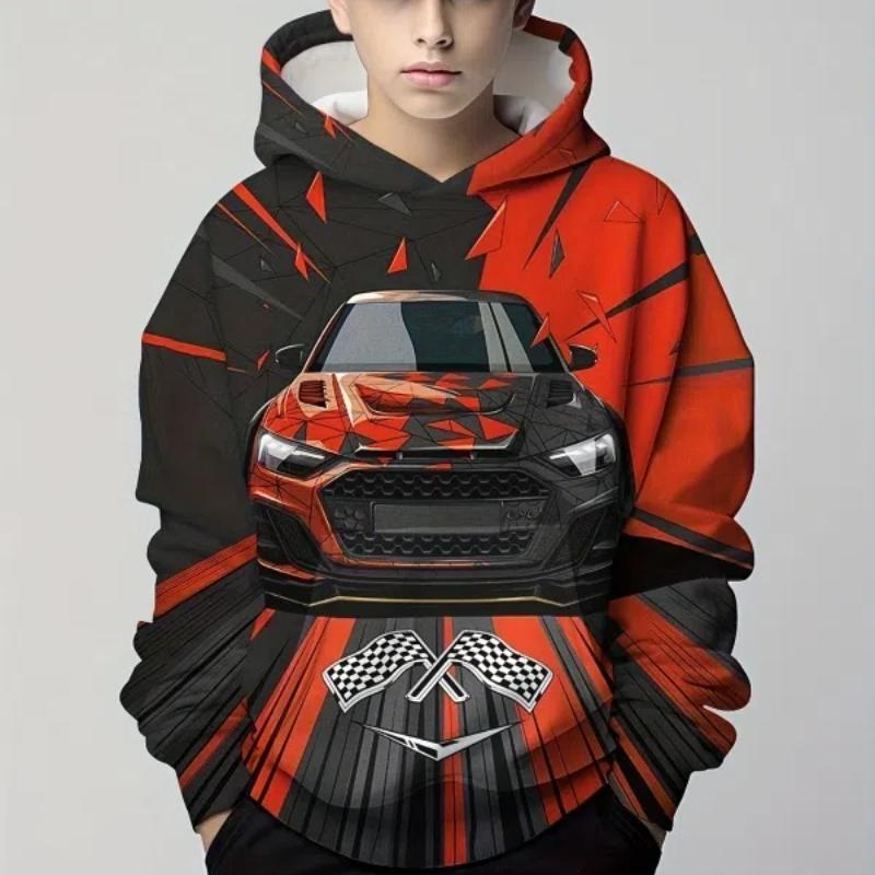 Стильный Повседневный пуловер с 3D принтом льва для мальчиков, толстовки с длинными рукавами, толстовка на весну и осень, детские толстовки, топы, уличная одежда