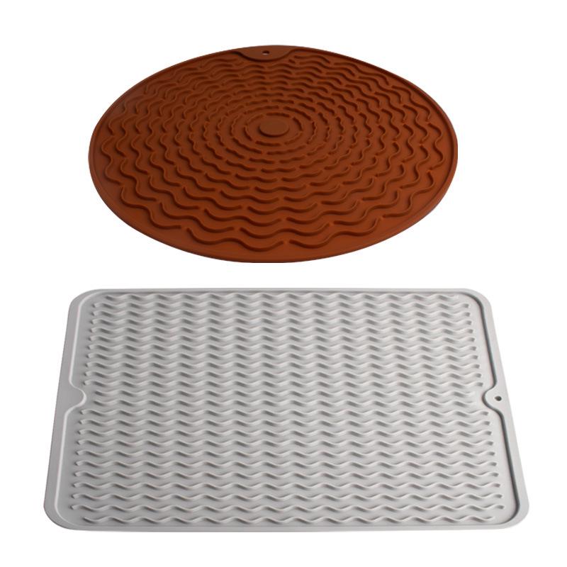 Silicone Placemat: Waterproof, Heat-Resistant Drain Pad & Table Mat for Air Fryer, Glass, Tableware