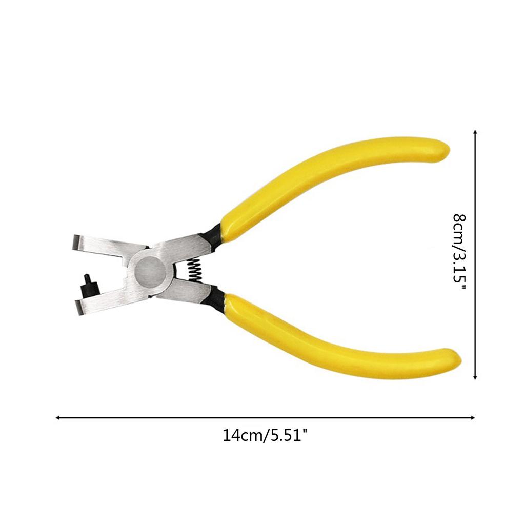 Universal Hole Puncher Pliers Watch Strap WatchBand Belt Punching Tool Yellow Small Hole Punch Pliers Hole Hand Tool