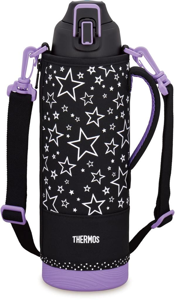 Thermos Vacuum Insulated Sports Bottle, 1.5L, BlackPurple, Keeps Drinks Cold Only, FHT-1502F BKPL