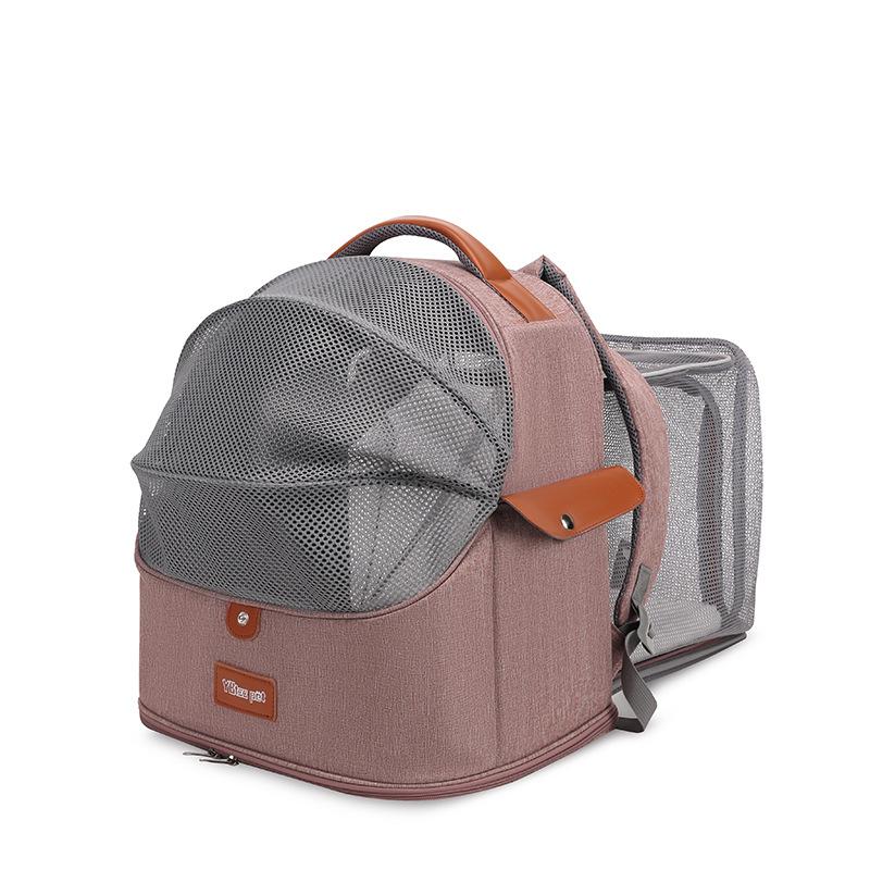 Portable Cat Backpack Breathable Large Capacity Expandable Pet Carrier Lightweight for Travel