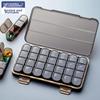 Jinlongxing Pill Organizer Box with 28 Compartments, Weekly Pill Reminder, Daily Medication Reminder, Portable Pill Dispenser for Elderly