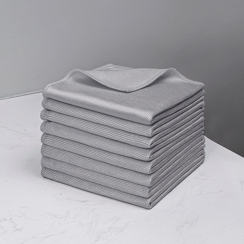 1/5/10 шт. Ультратонкая волокнистая салфетка для чистки стекла, столовых приборов, ножей и вилок, полировка, удаление пятен от воды, многофункциональная салфетка