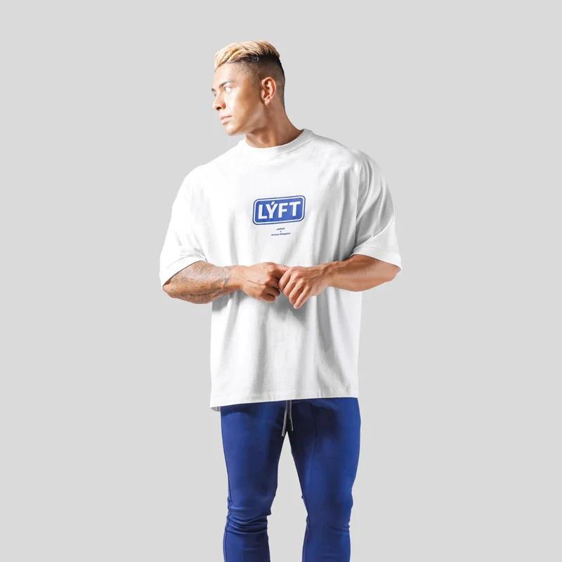 Fashion 2026 Fitness Tshirt Oversize Gym Running Sport Tshirt Cotton Unisex Unisex Summer Luxury Brand Retro Loose Tee Unisex