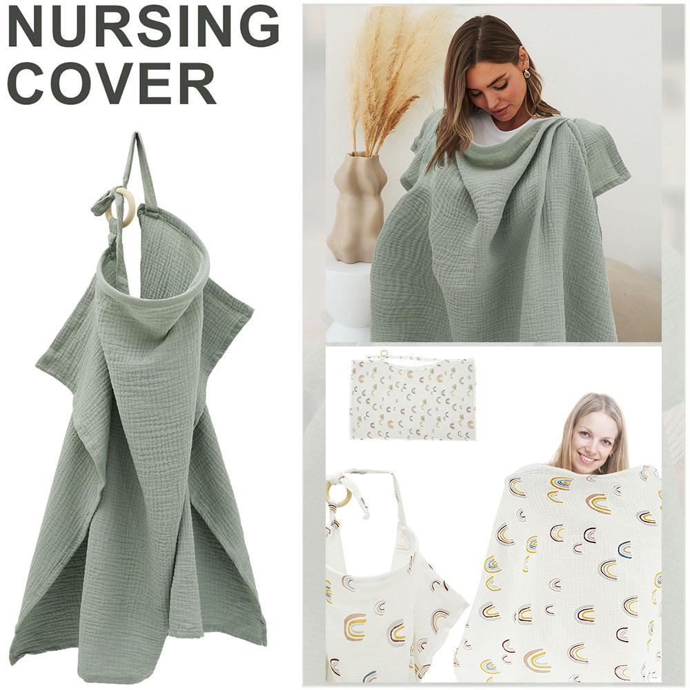 Мама Выход Покрывало для кормления грудью Мягкий Удобный Хлопок Покрывала для кормления ребенка Регулируемый Легкий Приватный Фартук для кормления 1 шт.