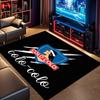 Colo-Colo Football Club Claw Mark Crest Print Area Rug Chilean Soccer Fan Non Slip Rectangular Floor Mat Gaming Room Football Fan Home Decor Rug