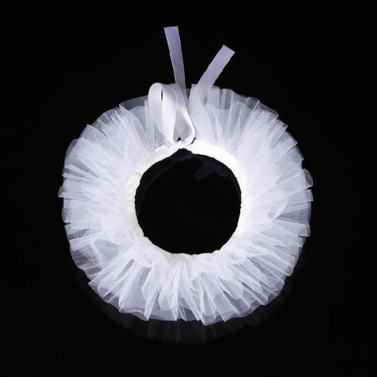 Vintage Renaissances Ruffled Mesh False Collar Victorian Gothic Neck Ruff Shawl Scarf Costume Cosplay Props for Women