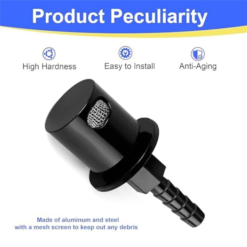 Premium Automotive Off-Roads Fuel Tank Vent Roll Over Valve External Remote Breather Check Valve 5/16 Hose Barb Fitting For ATV