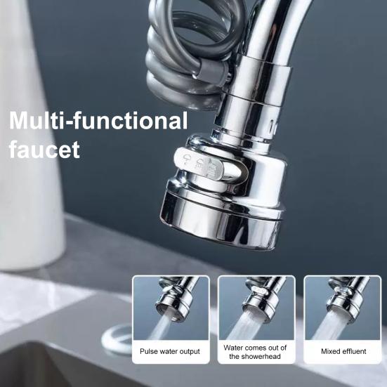 Удлинитель для смесителя для раковины с вращением на 360 градусов, фильтрующая трубка, кран для экономии воды, 3 режима, регулируемый смеситель, кухонные гаджеты, аксессуары