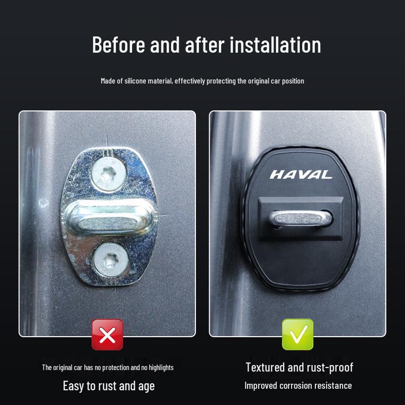 Haval Cool Dog Car Door Lock Silicone Protective Sleeve and Buffer Pad