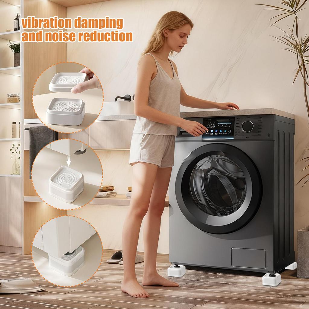 Furniture Lifts Risers 4 Pieces Stackable Square Blocks Bed Chair Legs Lifter Couch Risers For Washing Machine Sofa Couch