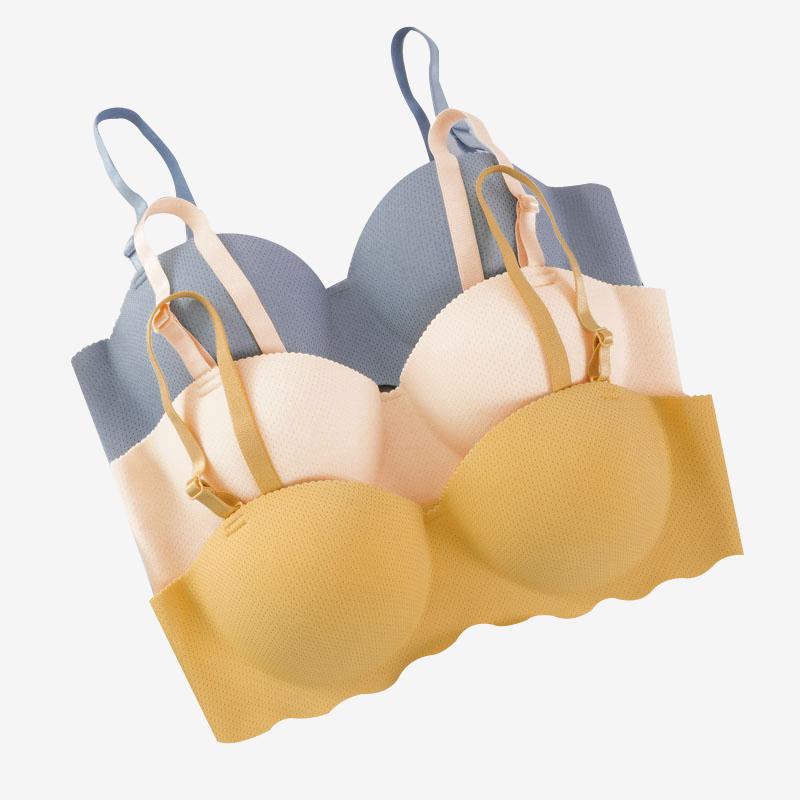 Женский дышащий бюстгальтер, летний бесшовный бюстгальтер, женское нижнее белье, сексуальный однотонный бюстгальтер Push Up, нижнее белье Bralette