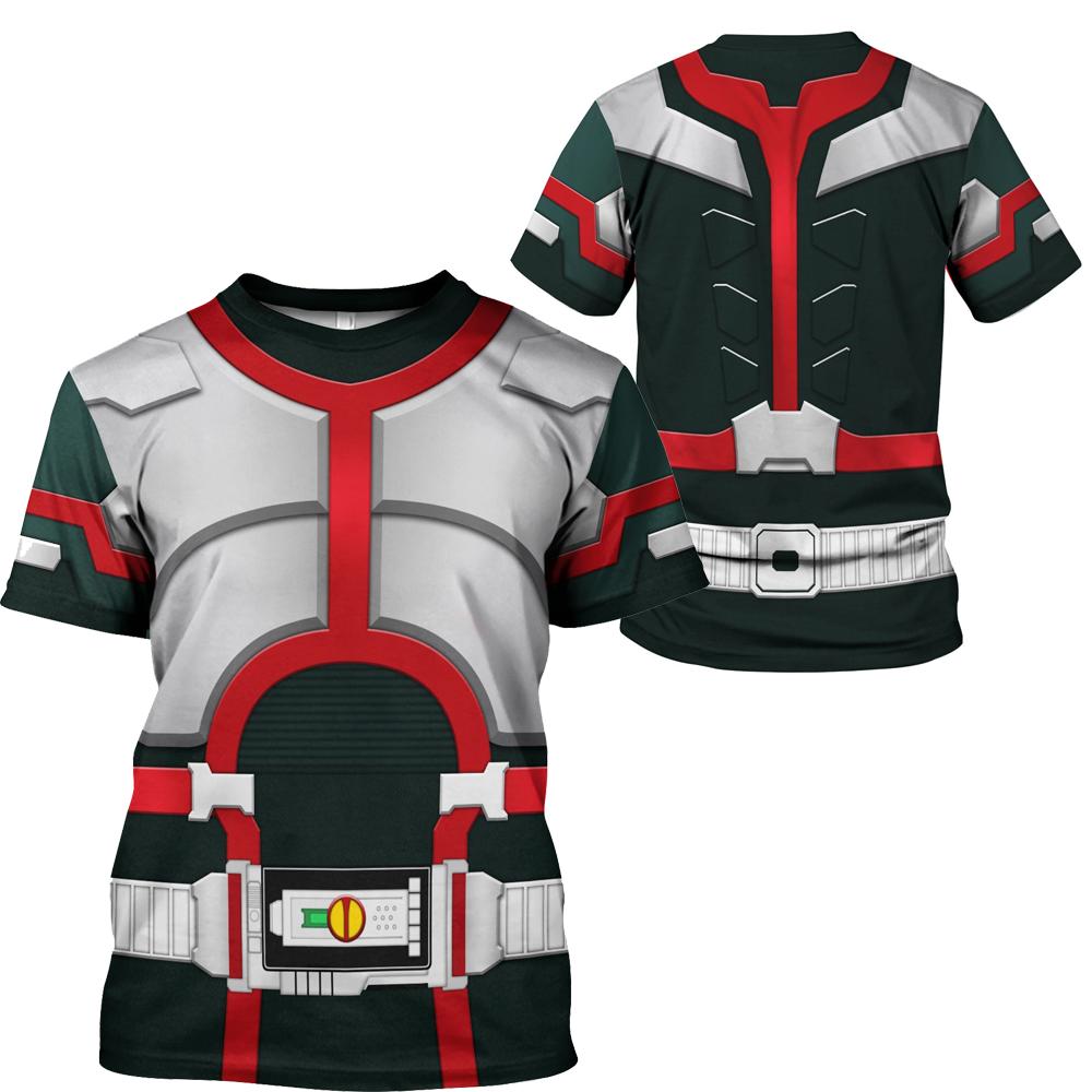 Футболки Kamen Rider W CycloneJoker Японское Токусацу Косплей 3D Печать Детские Футболки Летние Мужские/Женские Харадзюку Короткий Рукав Y2k Топ