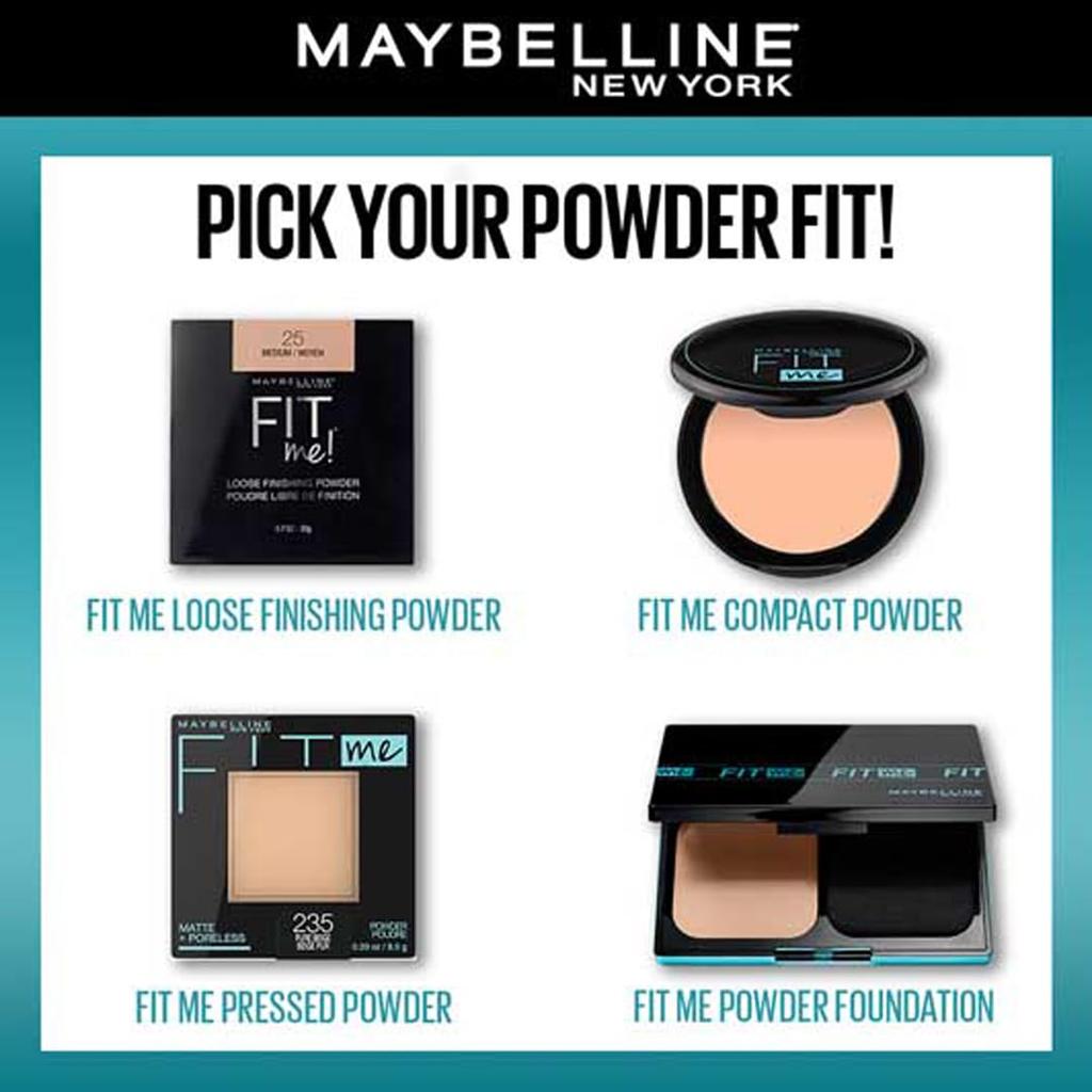 Maybelline New York Fit Me Compact Powder Matte Poreless 310 Sun Beige Long Lasting Natural Finish 6g