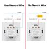 Умный выключатель EU WiFi Smartlife Нейтральный провод/Без нейтрального провода Сенсорный выключатель света 220В Работает с Alexa Google Home 1/2/3/4 модуля