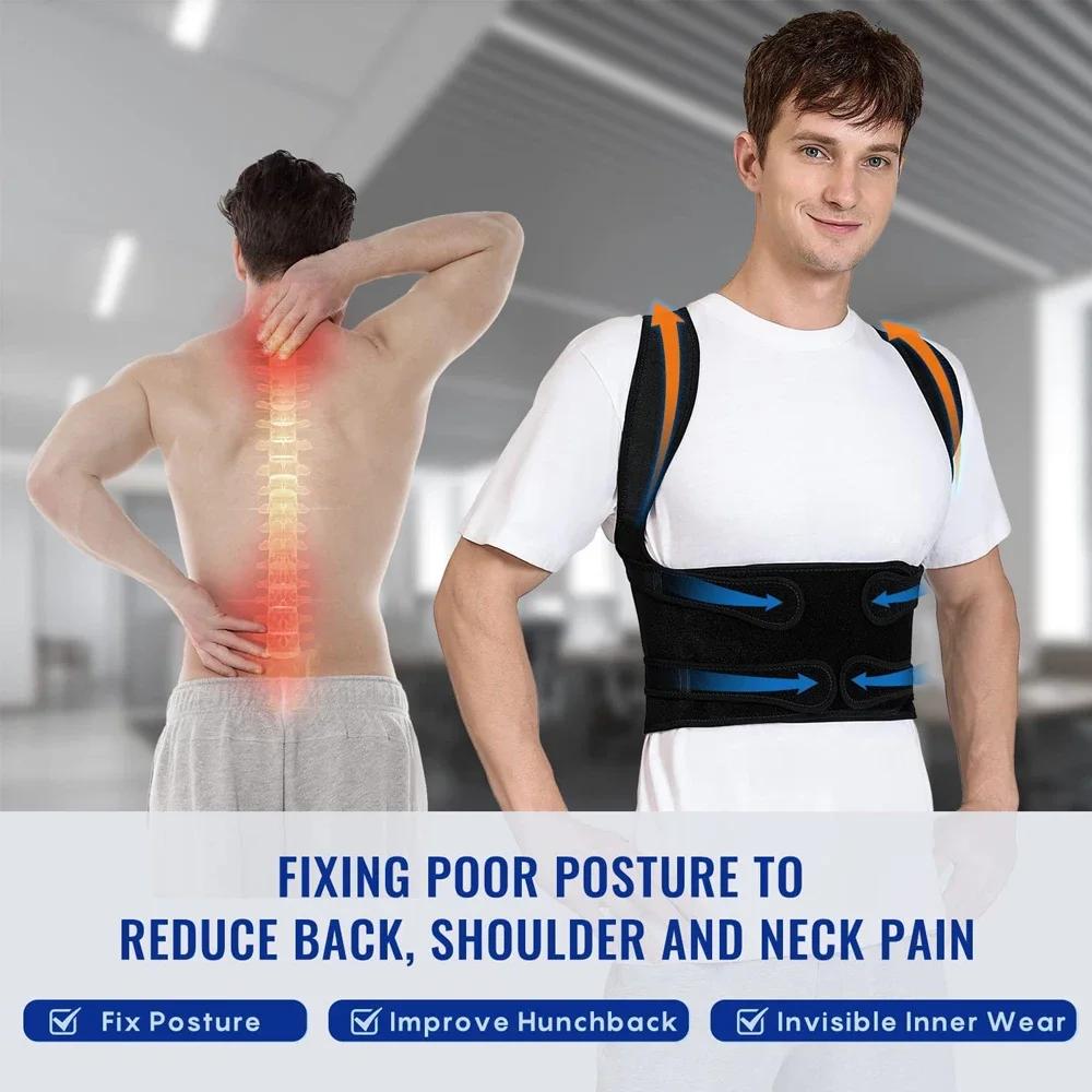 Back Support Brace Posture Corrector for Women and Men Back Straightener Posture Corrector Scoliosis and Hunchback Correction