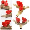 For Fuel Gas Water Oil Air Brass Pipe Fitting Connector Three 3 Way Hose Barb Ball Valve Adapter