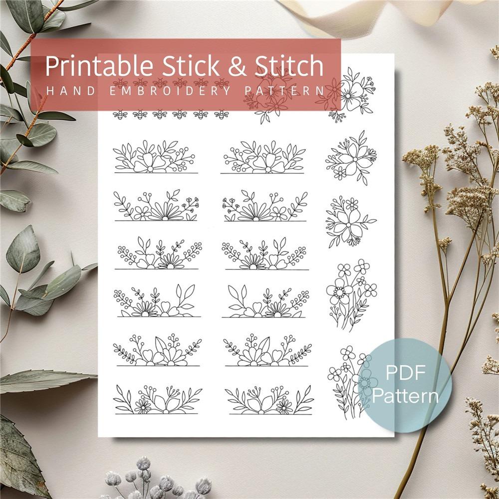 Новые цветы и океан вышивка узор стежок вышивка бумага DIY ручная работа ручное шитье стабилизаторы швейные принадлежности