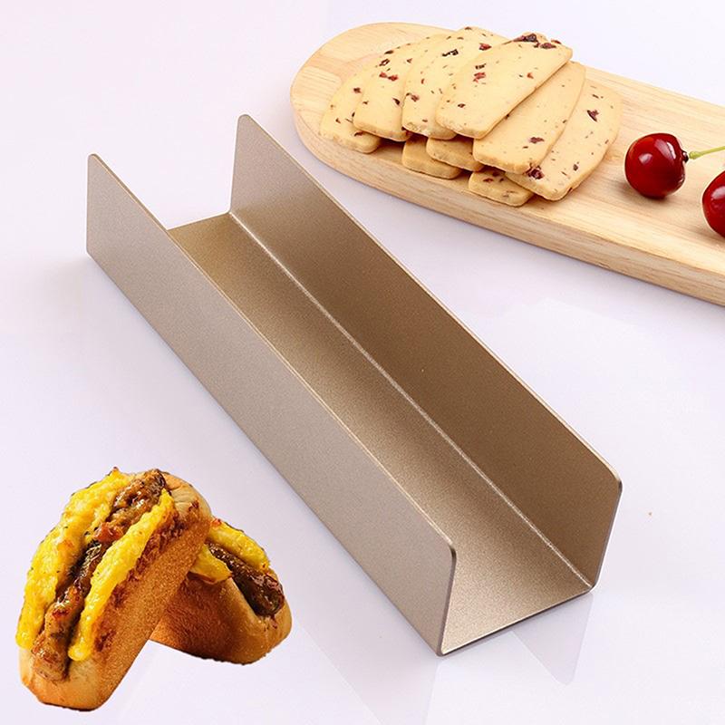 Multifunctional Non-Stick U-Shape Cookie Mold Carbon Steel Non-Stick Diy Pork Chop Bun Mold Rectangle Homemade Bread Mold Cake
